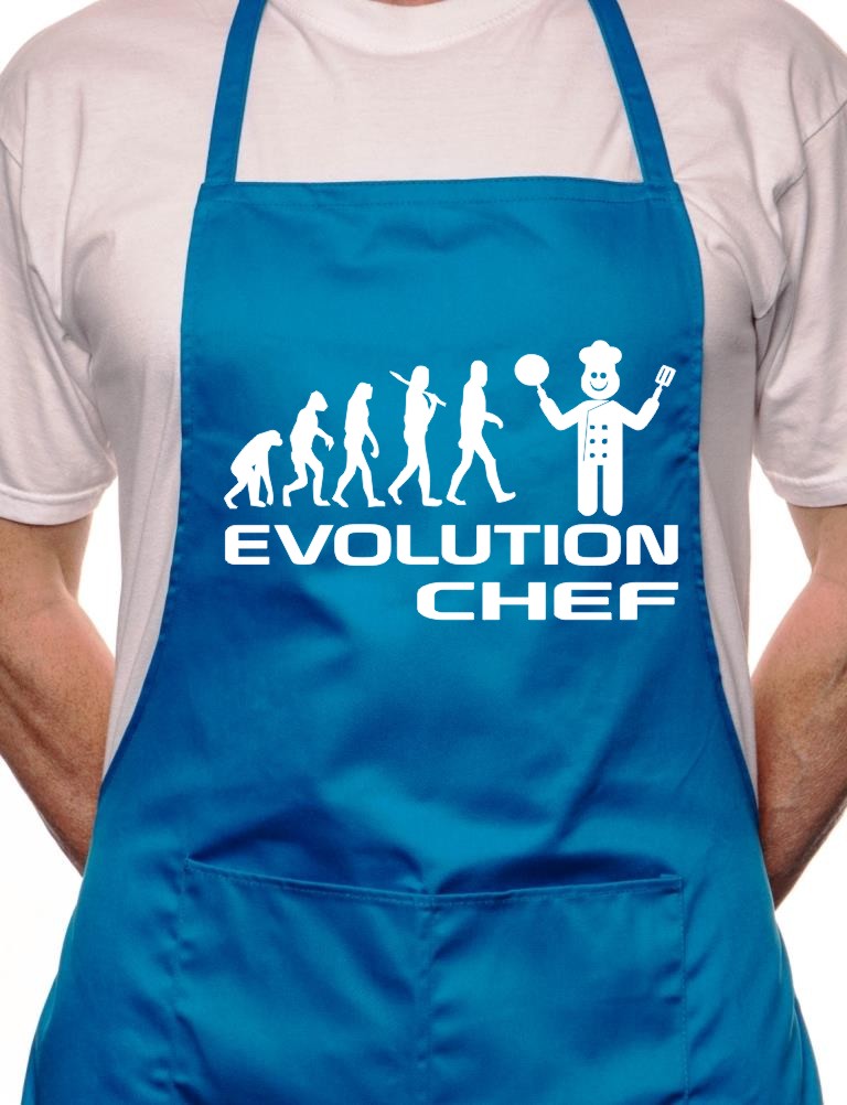 Adult Evolution Of A Chef BBQ Cooking Funny Novelty Apron
