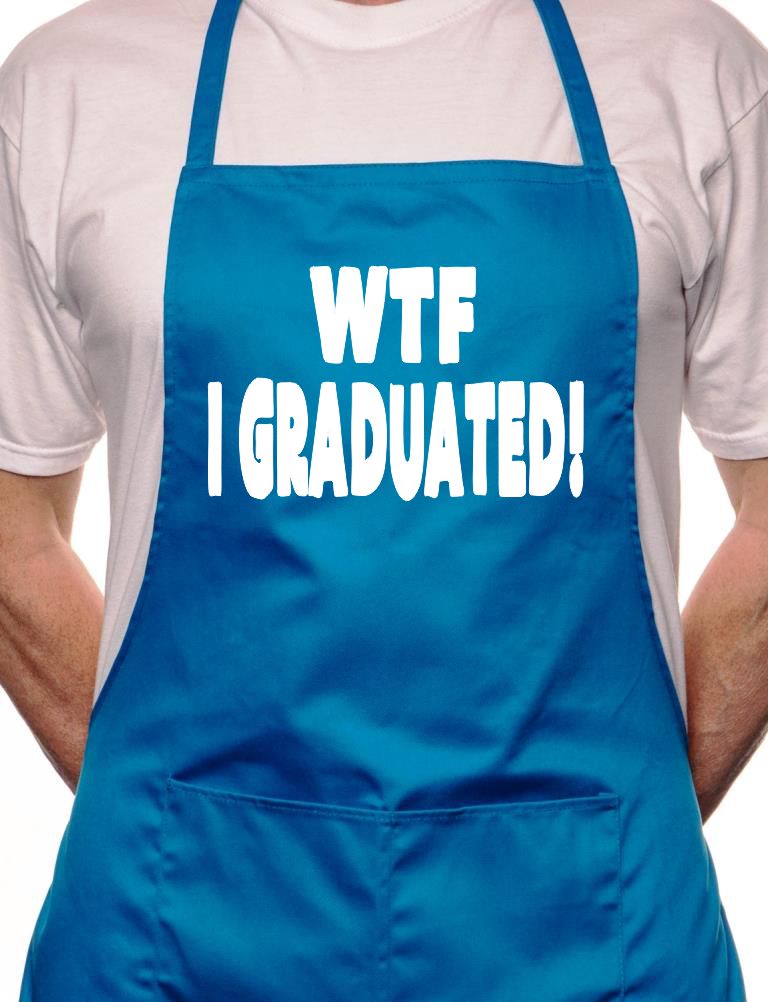 Adult I Graduated Graduation BBQ Cooking Funny Novelty Apron