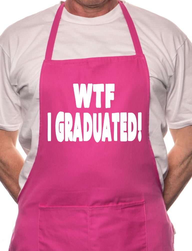 Adult I Graduated Graduation BBQ Cooking Funny Novelty Apron