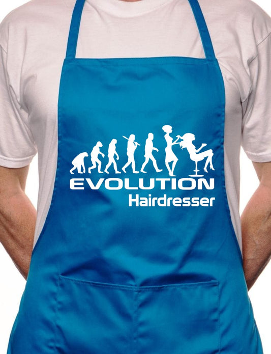 Adult Evolution Of A Hairdresser BBQ Cooking Funny Novelty Apron