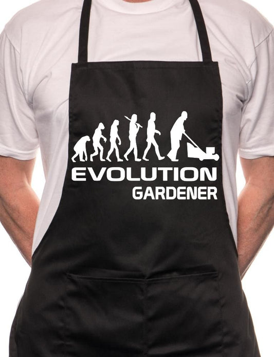 Adult Evolution Of A Gardener BBQ Cooking Funny Novelty Apron