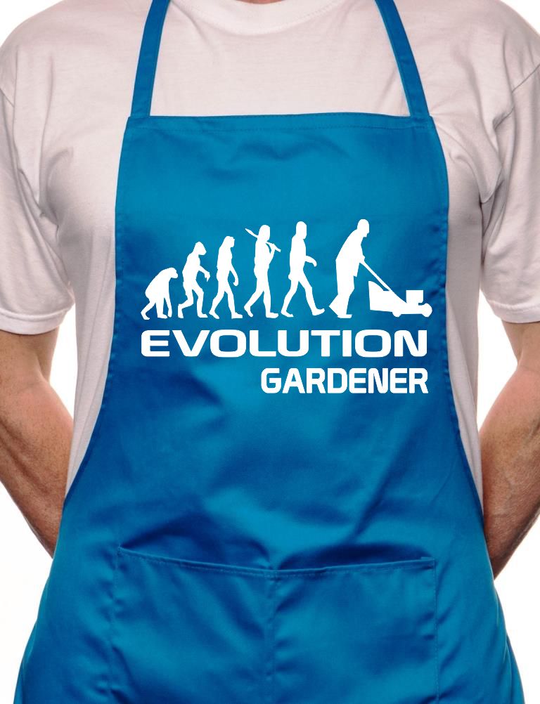 Adult Evolution Of A Gardener BBQ Cooking Funny Novelty Apron