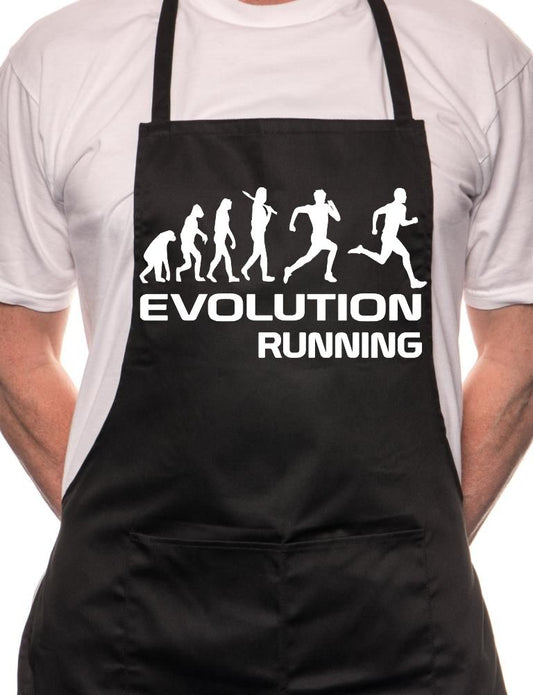 Evolution Of A Runner Running BBQ Cooking Apron