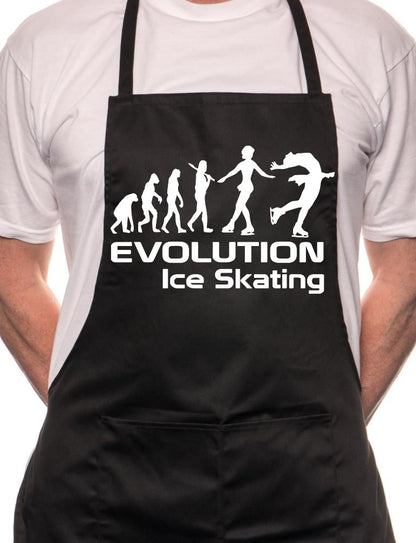 Evolution Of Ice Skating BBQ Cooking Apron