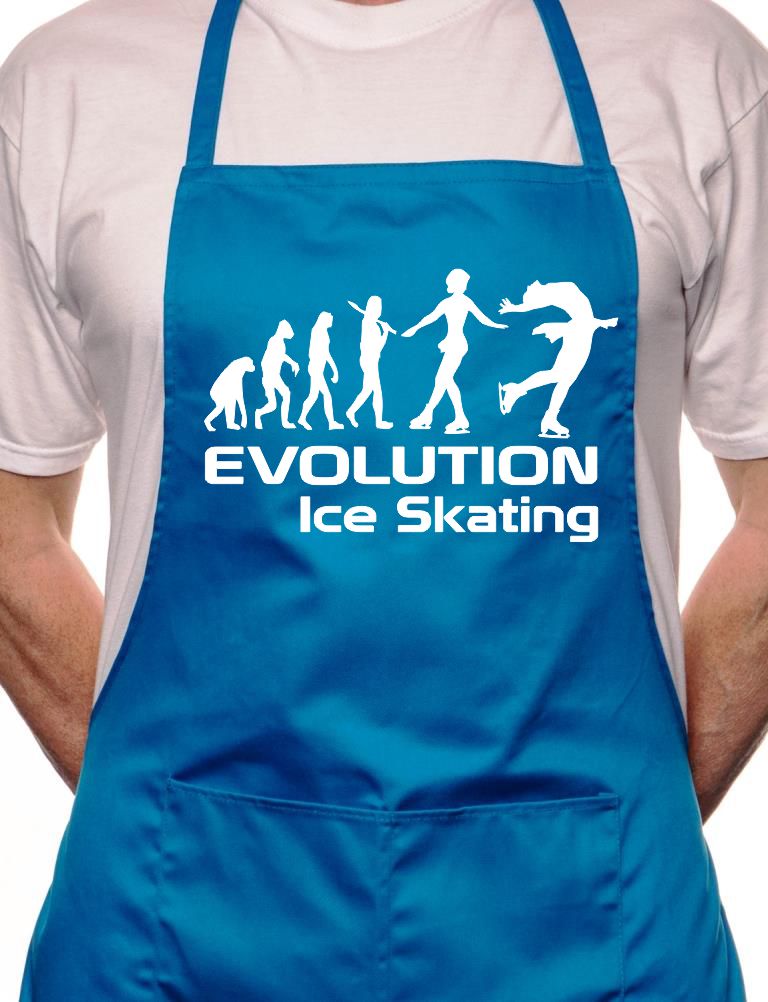 Evolution Of Ice Skating BBQ Cooking Apron