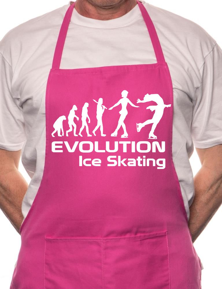 Evolution Of Ice Skating BBQ Cooking Apron