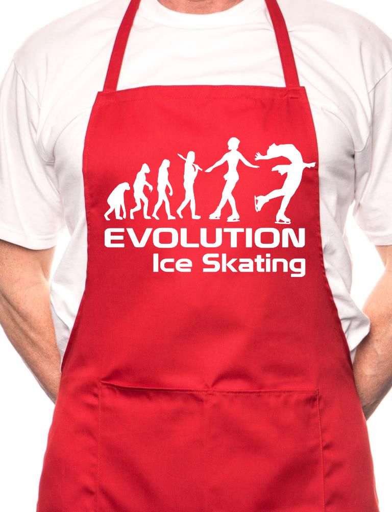 Evolution Of Ice Skating BBQ Cooking Apron