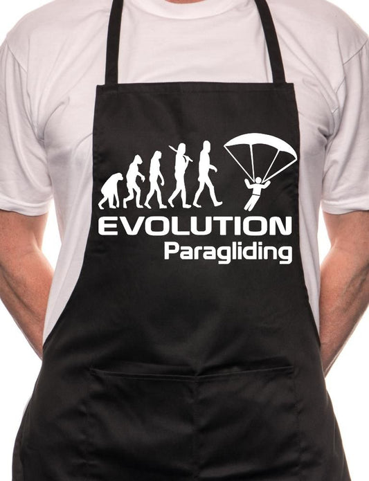 Adult Evolution Of Paragliding BBQ Cooking Funny Novelty Apron