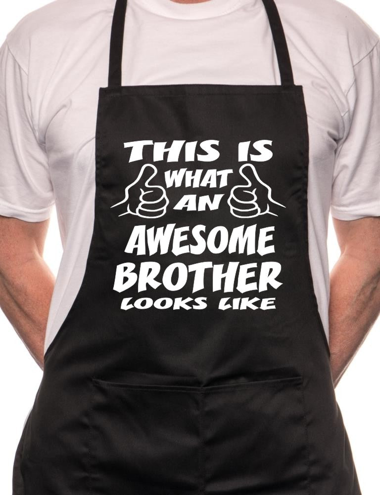 Adult This Is What Awesome Brother BBQ Cooking Funny Novelty Apron