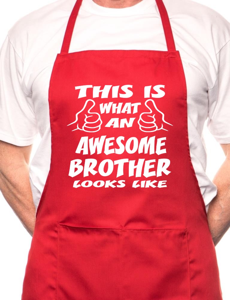 Adult This Is What Awesome Brother BBQ Cooking Funny Novelty Apron