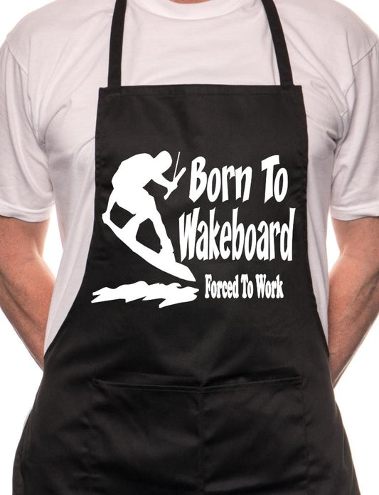 Born To Wakeboard Waterski BBQ Cooking Apron