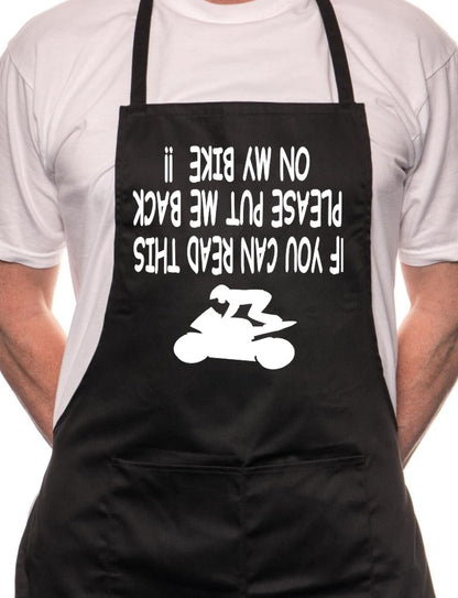 Adult If You Can Read This Motorbike BBQ Cooking Funny Novelty Apron