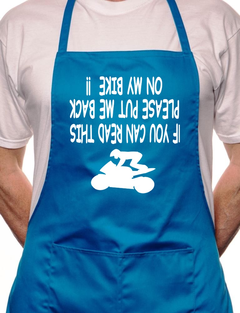 Adult If You Can Read This Motorbike BBQ Cooking Funny Novelty Apron
