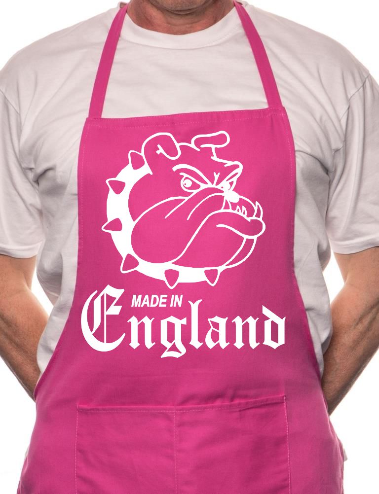 Adult Made In England British Bulldog BBQ Cooking Funny Novelty Apron