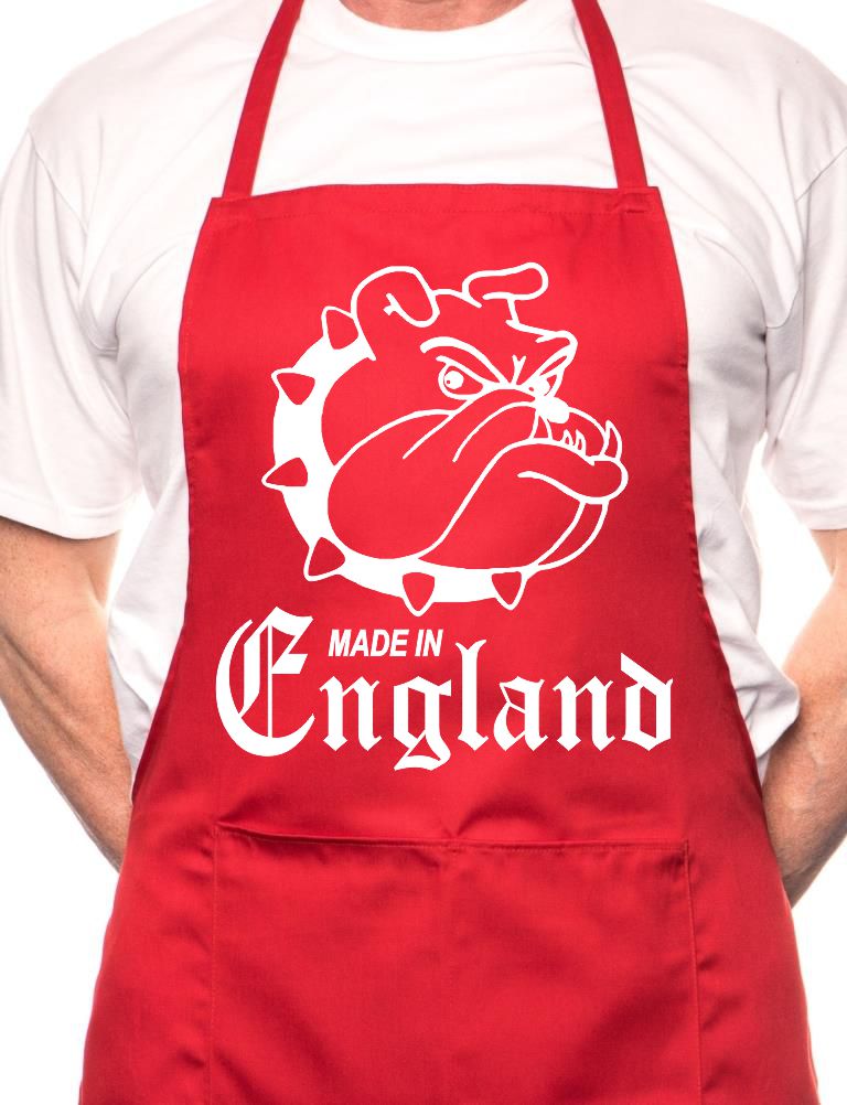 Adult Made In England British Bulldog BBQ Cooking Funny Novelty Apron