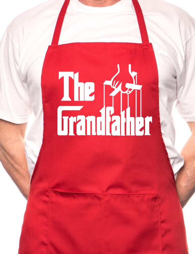 50th Birthday Gifts for Women Men, Funny Chef Grill Aprons with Pockets, Kitchen Cooking Grilling Apron Decorations for Grandma Grandpa Dad Mom