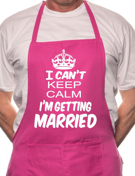 Adult Can't Keep Calm Getting Married BBQ Cooking Funny Novelty Apron