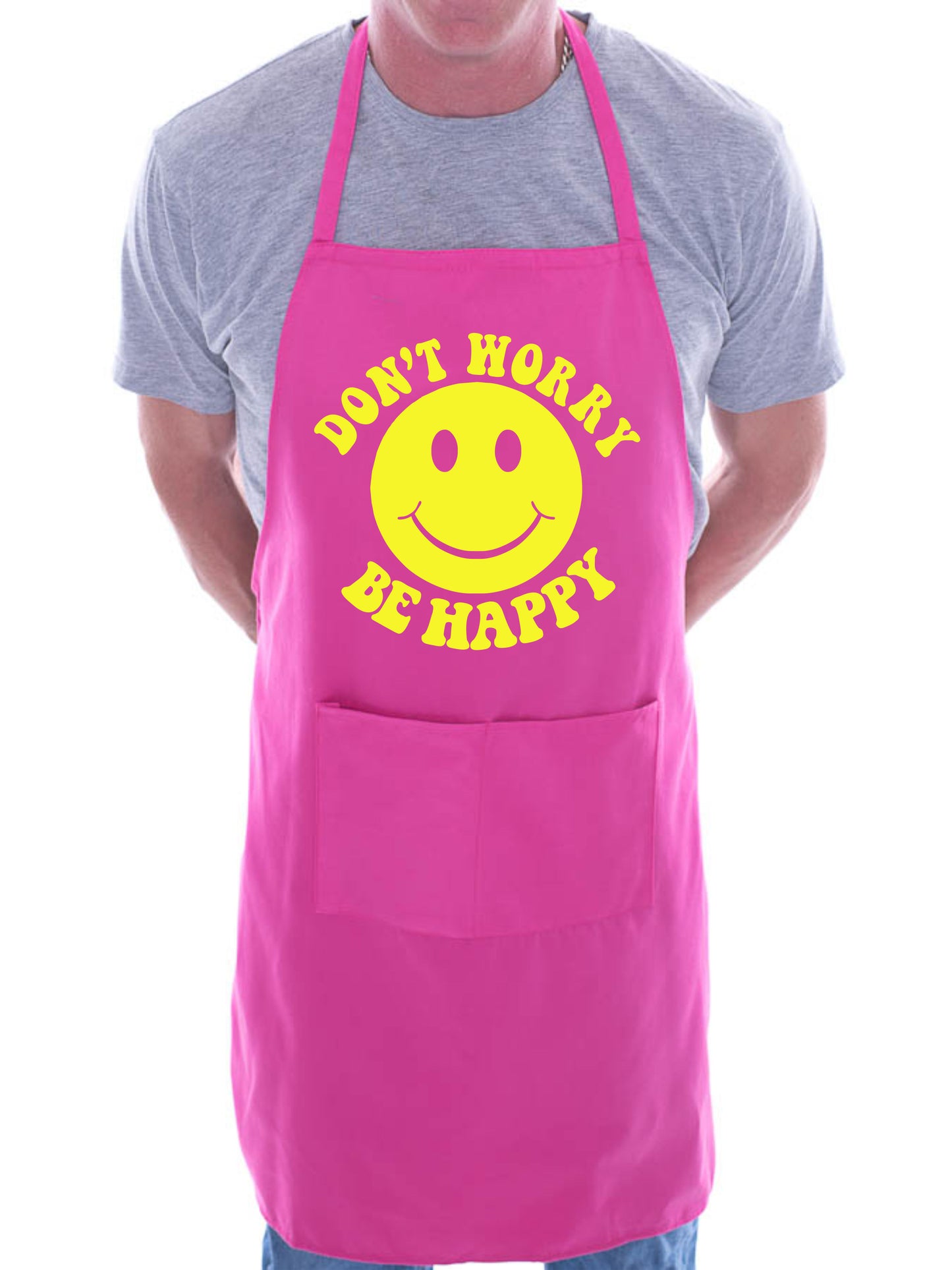 Adult Be Happy BBQ Cooking Funny Novelty Apron