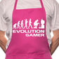 Adult Evolution Of Gamer BBQ Cooking Funny Novelty Apron