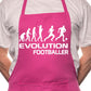 Adult Evolution Of Footballer Football BBQ Cooking Funny Novelty Apron