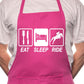 Adult Eat Sleep Ride Horse Riding BBQ Cooking Funny Novelty Apron