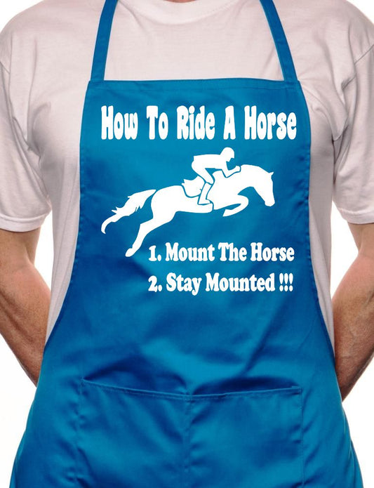 How To Ride A Horse Pony BBQ Cooking Apron