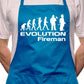 Adult Evolution Of Fireman Firefighter BBQ Cooking Funny Novelty Apron