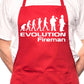 Adult Evolution Of Fireman Firefighter BBQ Cooking Funny Novelty Apron