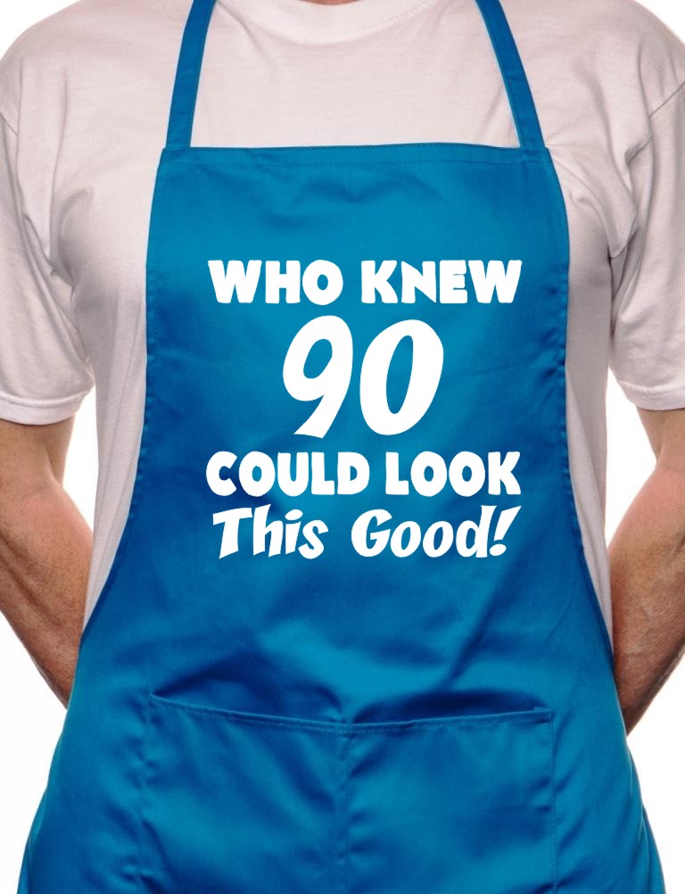 90th Birthday Who Knew 90 BBQ Cooking Apron