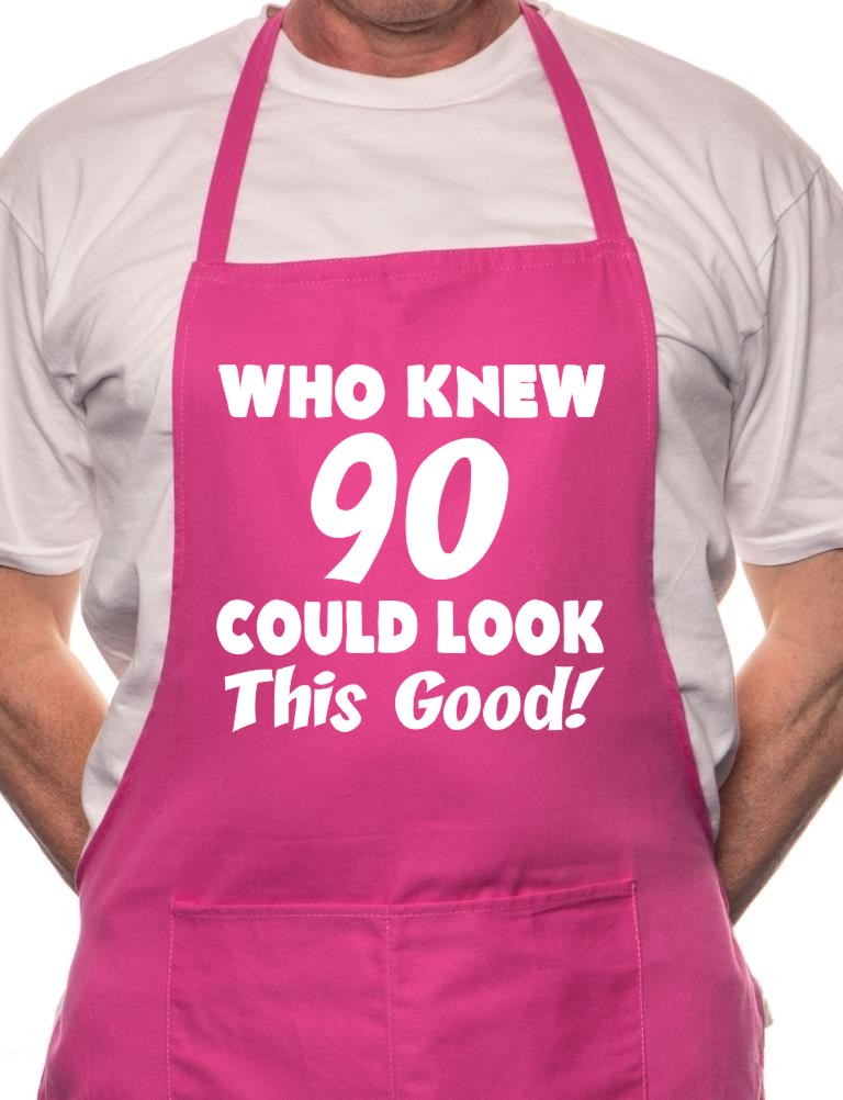 90th Birthday Who Knew 90 BBQ Cooking Apron