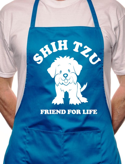 Adult Shih Tzu Dog Lover Gift BBQ Cooking Funny Novelty Apron