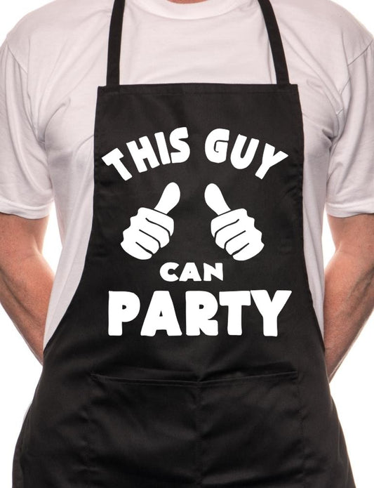 Adult This Guy Can Party BBQ Cooking Funny Novelty Apron