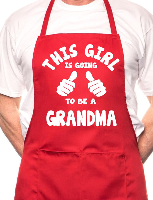 Adult This Girl Going To Be Grandma BBQ Cooking Funny Novelty Apron