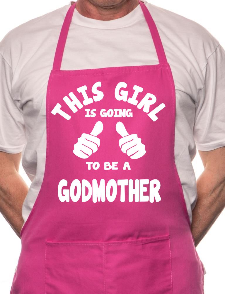 Adult This Girl Going To Be Godmother BBQ Cooking Funny Novelty Apron