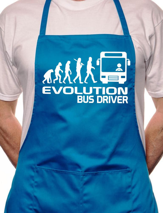 Adult Evolution Of Bus Driver BBQ Cooking Funny Novelty Apron