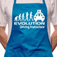 Adult Evolution Of Driving Instructor BBQ Cooking Funny Novelty Apron