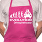 Adult Evolution Of Driving Instructor BBQ Cooking Funny Novelty Apron