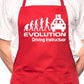 Adult Evolution Of Driving Instructor BBQ Cooking Funny Novelty Apron