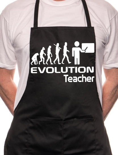 Evolution Of A Teacher Lecturer BBQ Cooking Apron