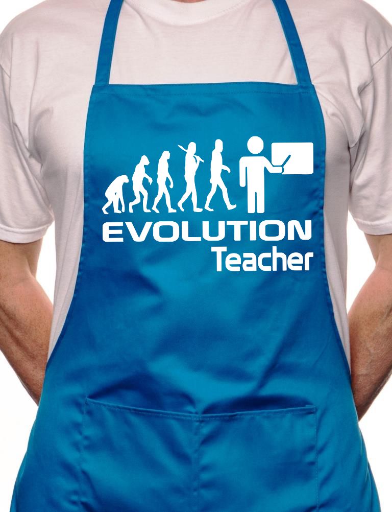 Evolution Of A Teacher Lecturer BBQ Cooking Apron