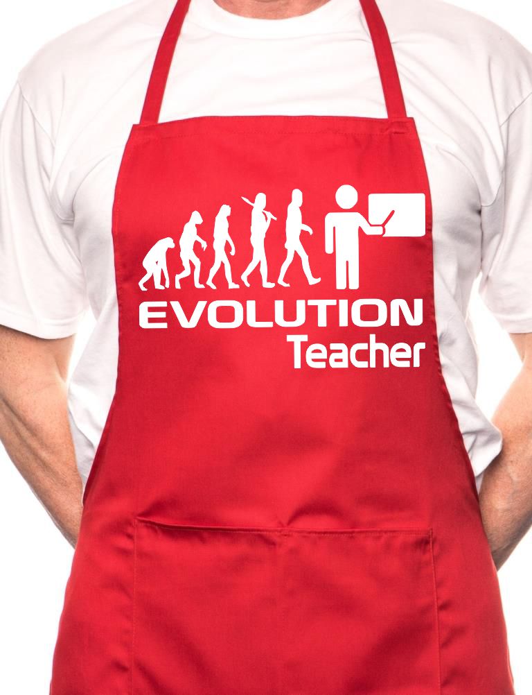 Evolution Of A Teacher Lecturer BBQ Cooking Apron