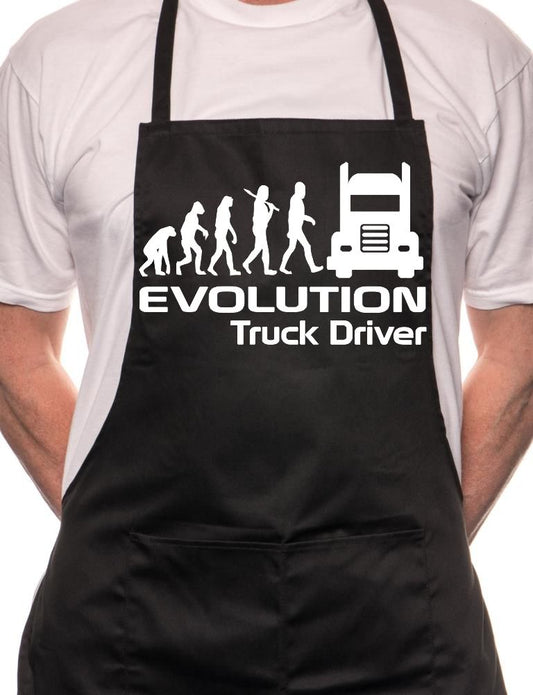 Evolution Of Truck Driver BBQ Cooking Apron