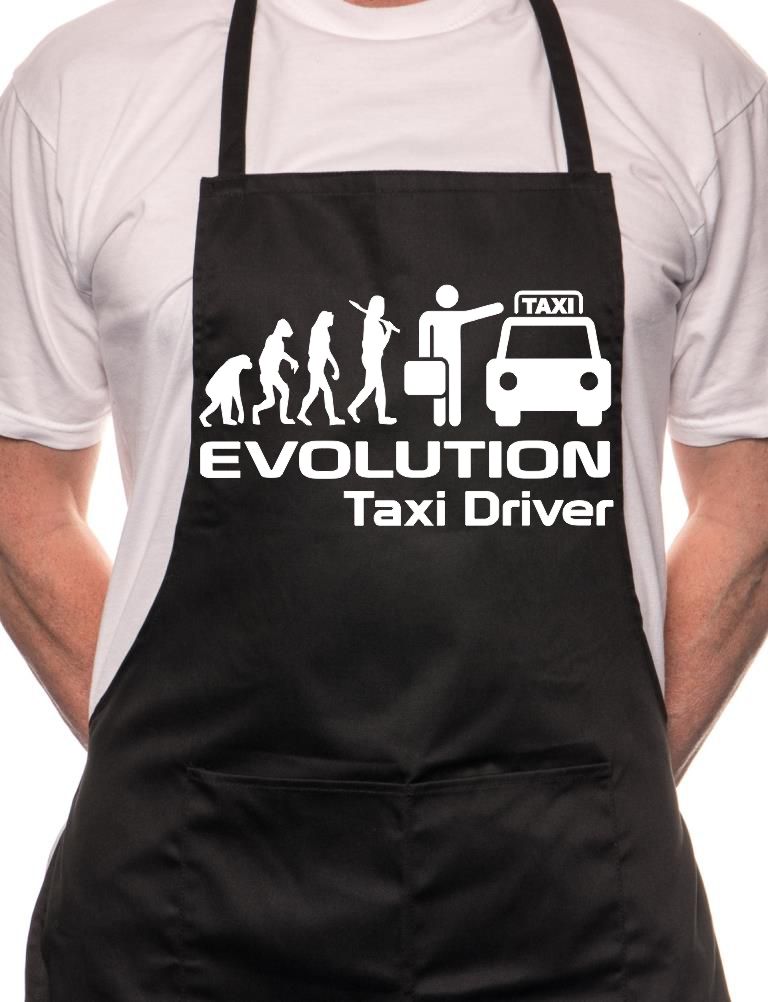 Evolution Of Taxi Cab Driver BBQ Cooking Apron