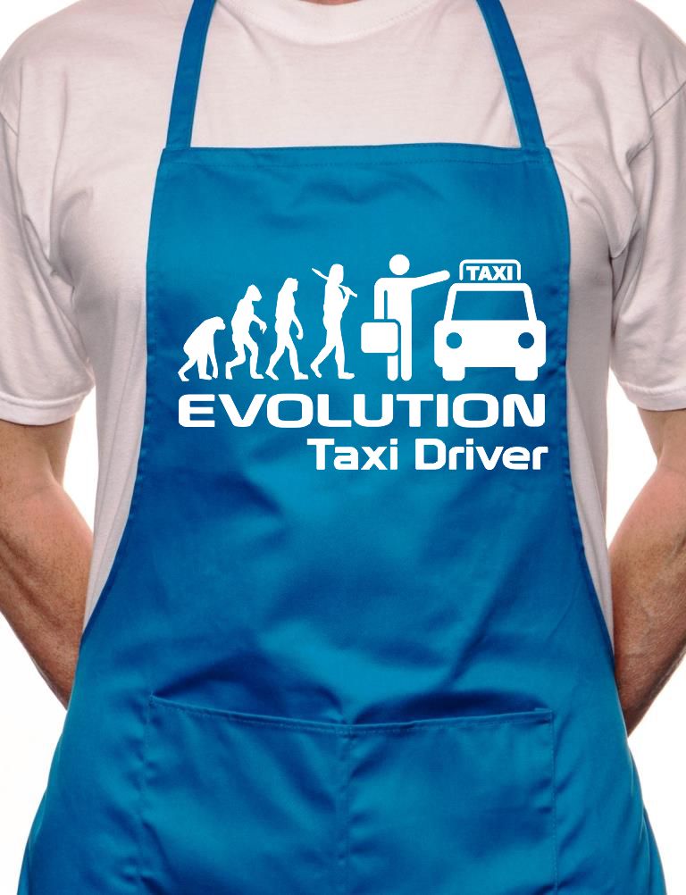 Evolution Of Taxi Cab Driver BBQ Cooking Apron