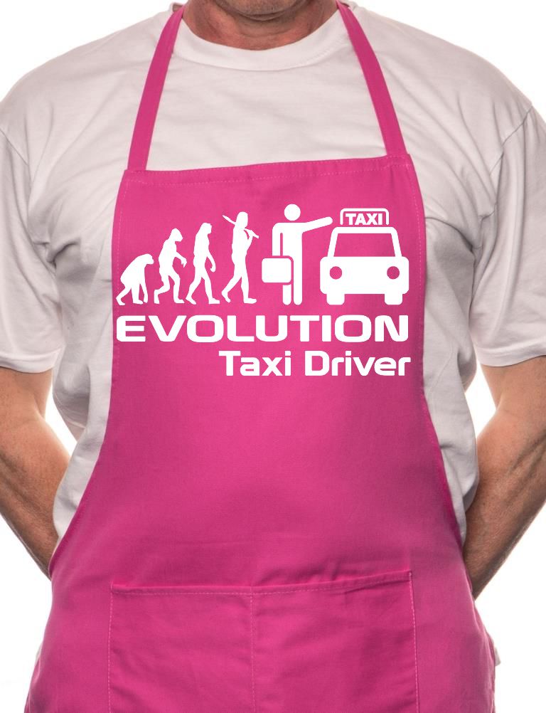 Evolution Of Taxi Cab Driver BBQ Cooking Apron