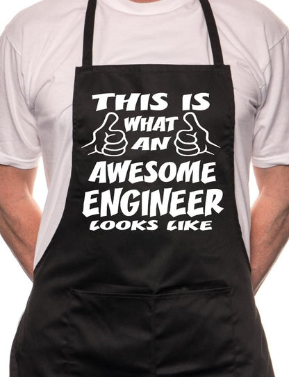 Awesome Engineer Looks Like BBQ Cooking Apron