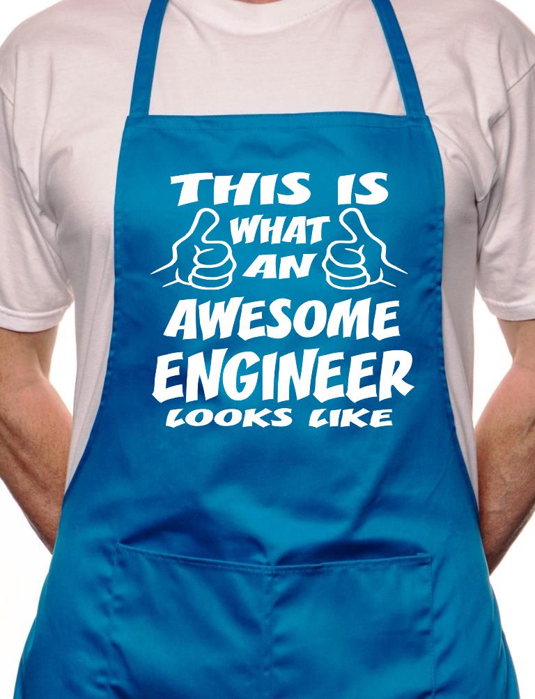 Awesome Engineer Looks Like BBQ Cooking Apron