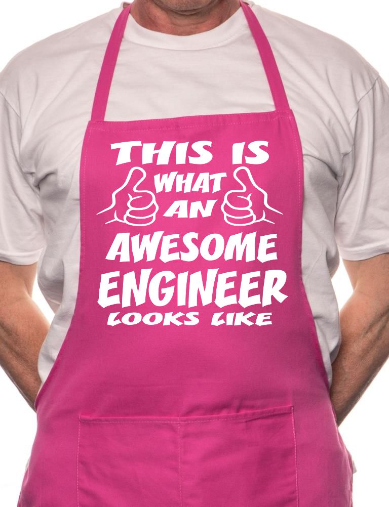 Awesome Engineer Looks Like BBQ Cooking Apron