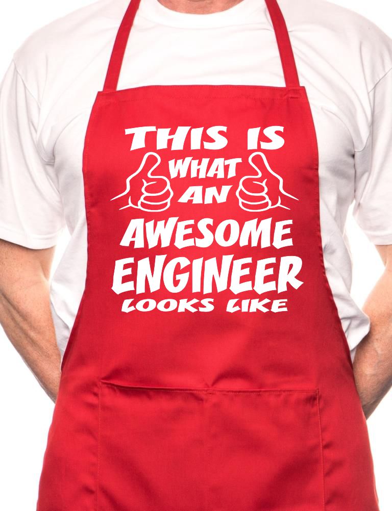 Awesome Engineer Looks Like BBQ Cooking Apron