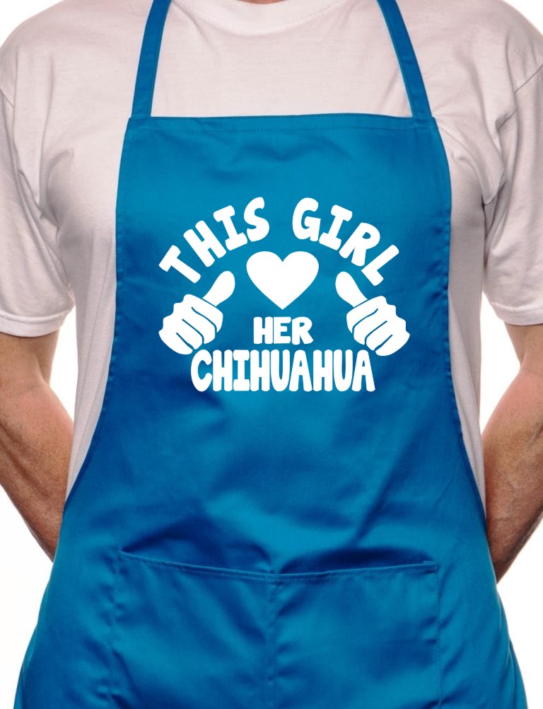 This Girl Loves Her Chihuahua Dog BBQ Cooking Apron